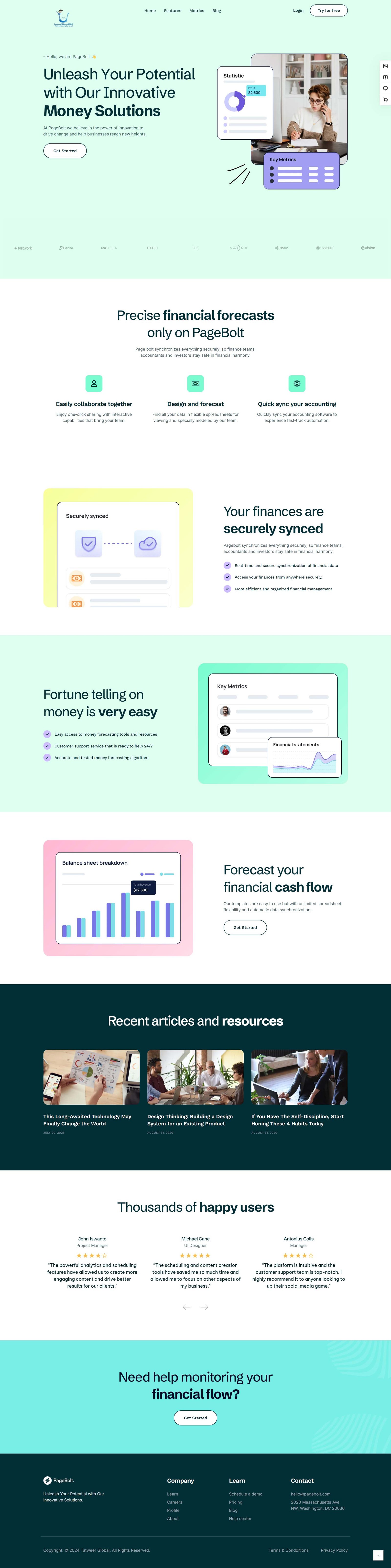 our financial template 1