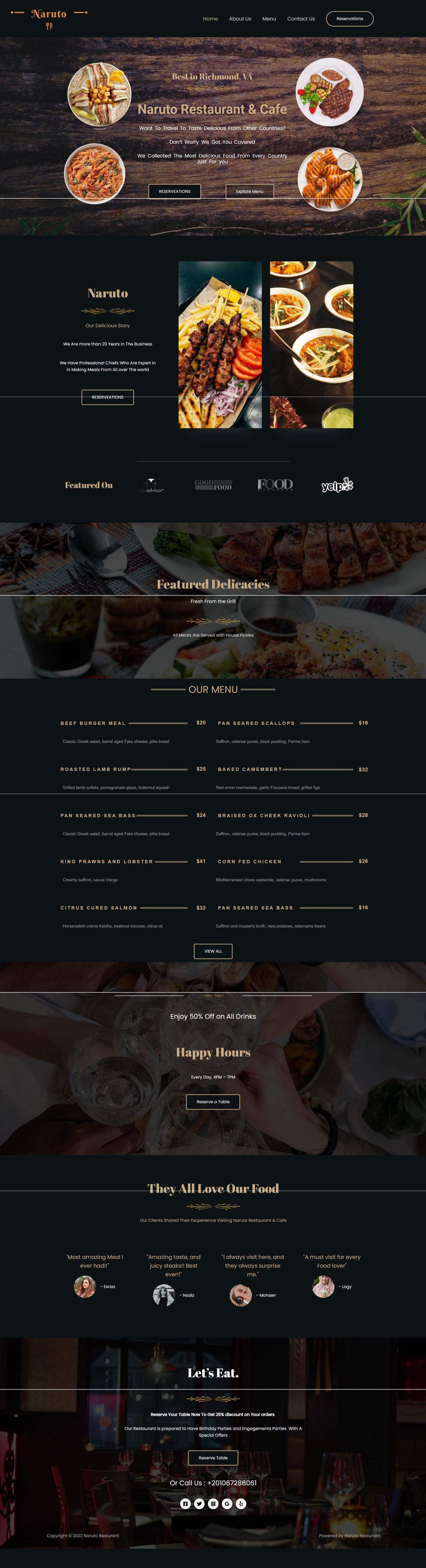 our restaurant template 1